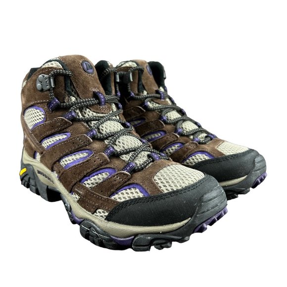 Merrell Moab 2 Mid Top Ventilation Braken Purple Hiking Boots Women's Size 6.5 - Picture 4 of 11